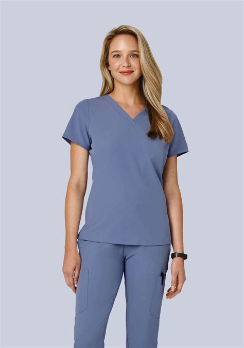 One Pocket Top Periwinkle – Mandala Scrubs