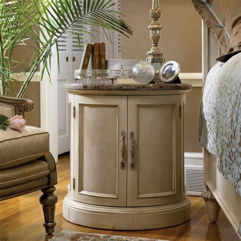 Serafina Round Marble Top Nightstand | www.hayneedle.com