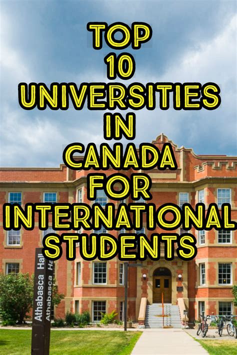 Top 10 Universties in Canada for International Students | Canadian ...