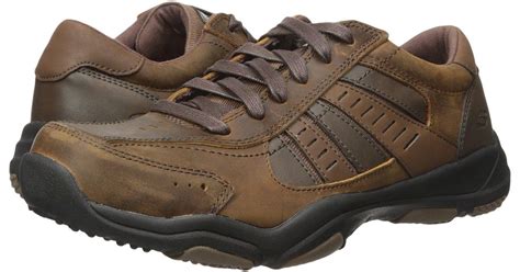 Skechers Classic Fit Larson - Nerick (dark Brown Leather) Lace Up Casual Shoes for Men | Lyst