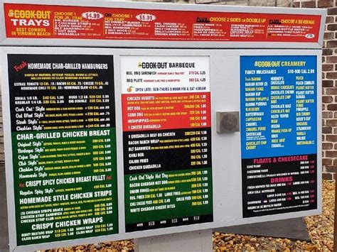 COOK OUT, Virginia Beach - 5670 Indian River Rd - Menu, Prices ...