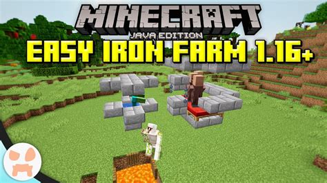 EASY IRON FARM TUTORIAL! | Early / Mid Game, Minecraft Java - YouTube