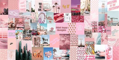 Trendy Light Pink Aesthetic Wall Collage Kit Digital. Etsy. Pink laptop, Pink pc, Cute , Pink ...