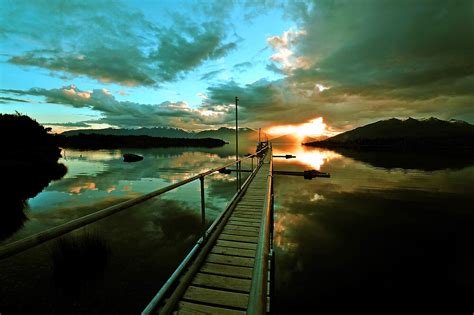 "Lake Te Anau at sunset. South Island, New Zealand. (6)" by Ralph de Zilva | Redbubble