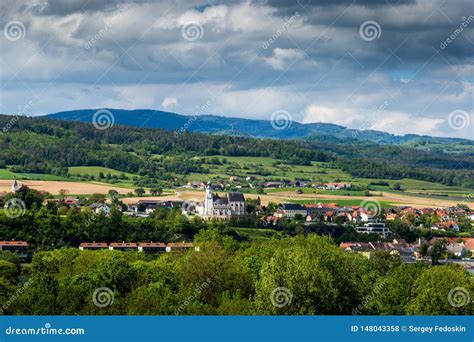 Scenic View into the Wachau with the River Danube Stock Photo - Image ...