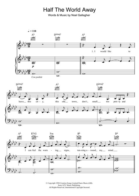 Aurora "Half The World Away" Sheet Music Notes | Download Printable PDF Score 122422