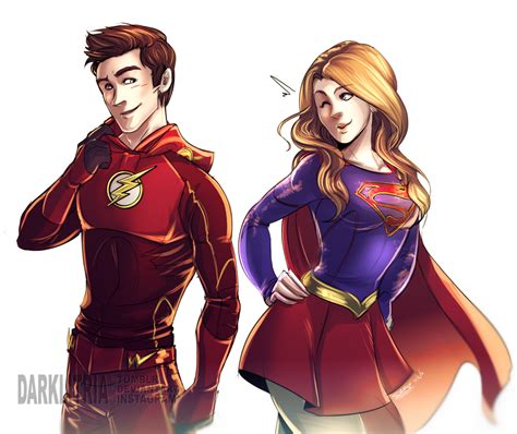 Supergirl + Flash by DarkLitria on DeviantArt