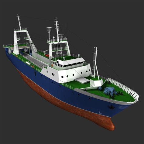 stern trawler 3d model