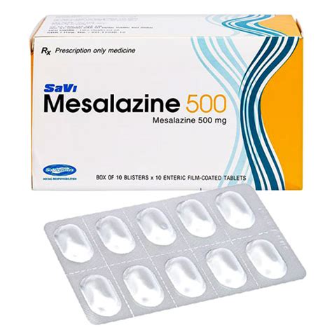 Savi Mesalazine 500mg, điều trị viêm loét đại tràng, viêm trực tràng