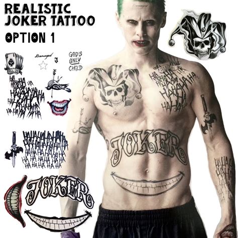 Joker Tattoo / Joker Tattoo Oberarm Tattoo Fake Tattoo Km141 Amazon De ...