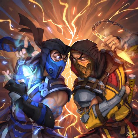 Sub-Zero VS Scorpion! MK 11 Fan Art : r/MortalKombat