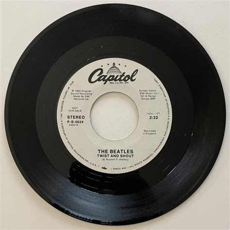 TWIST AND SHOUT - 7" Promo Single - Beatle Memories