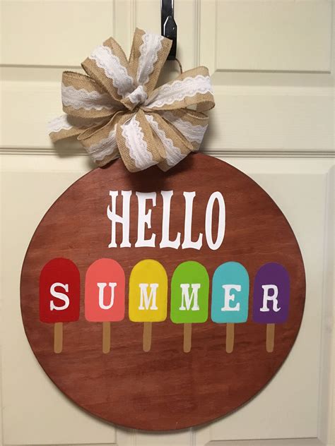 Summer Door Hanger Door Hanger Spring Door Hanger Front | Etsy | Summer door hanger, Spring door ...