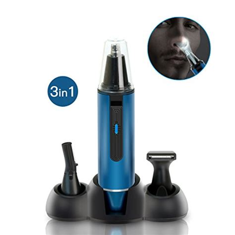 3 in 1 Nose Hair Trimmer - Waterproof Stainless Steel Nose Trimmer Ear ...