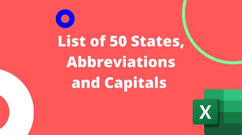 List of USA States, Abbreviations and Capitals in Excel - Excel Forum