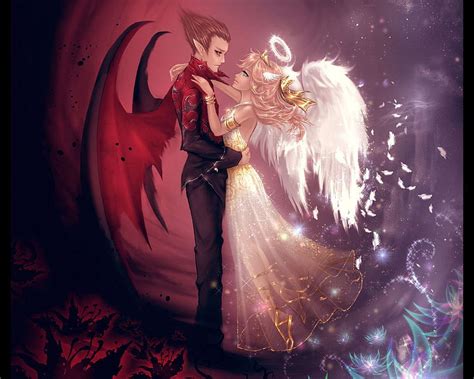 Best 5 Angel and Demon Love on Hip, anime demonic angel HD wallpaper | Pxfuel