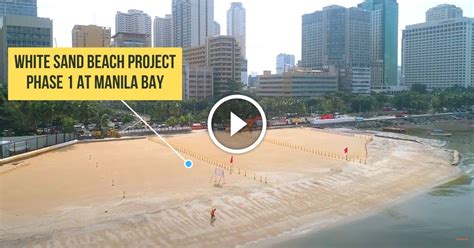 White Sand Beach Project Phase 1 at Manila Bay Aerial View