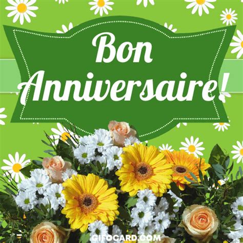 French Happy Birthday gif ecards – free download, click to send