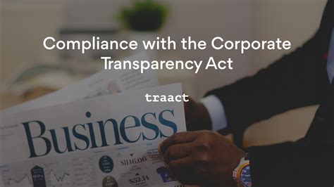 Compliance with the Corporate Transparency Act - Traact