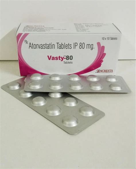 Atorvastatin 80 Mg Tablet at Rs 425/stripe | Atorvastatin Tablet in Panchkula | ID: 2850340149248