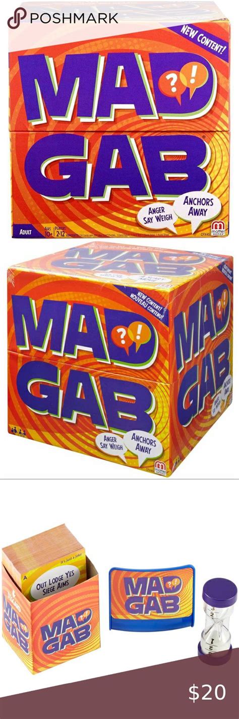 New Sealed Mad Gab Game Family Fun Mattel Card | Family games, Family ...