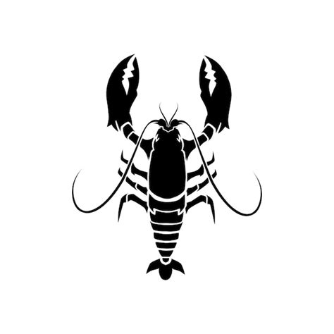 Premium Vector | Lobster tribal tattoo silhouette illustration