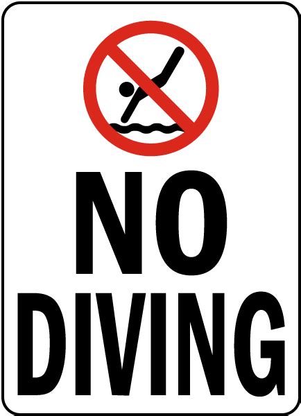 No Diving Sign - Get 10% Off Now