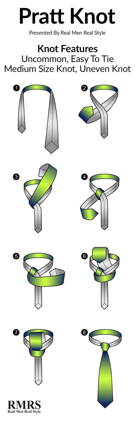 How To Tie The Pratt Knot Infographic | AKA Shelby Knot