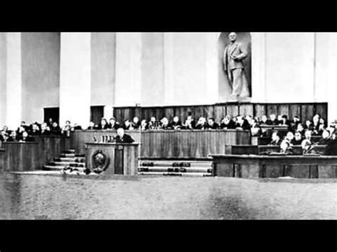 25th February 1956: Khruschev criticises Stalin in his 'secret speech' - YouTube