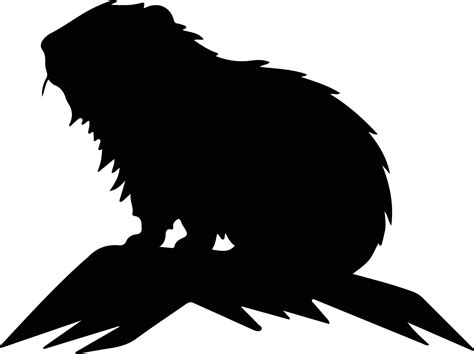 lemming black silhouette 38101578 Vector Art at Vecteezy