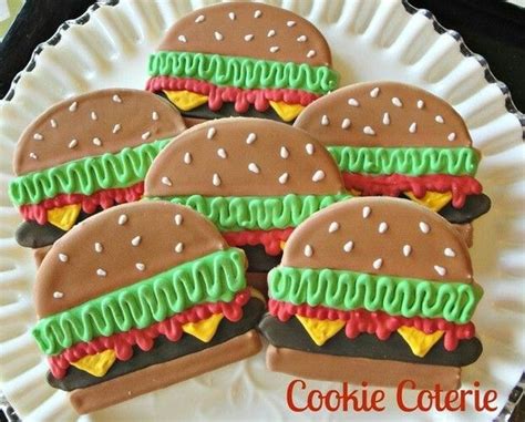 Hamburger cookies!!! | Cookies, Hamburger cookies, Summer cookies