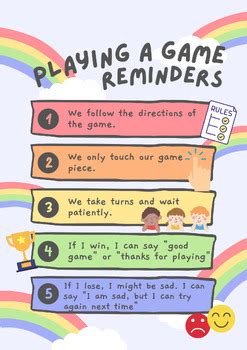 Rules for Playing a Game by Speech Language and More | TPT