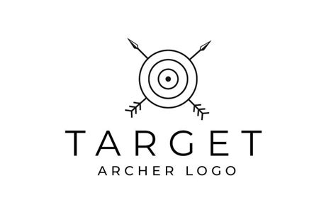 Crossed Arrows With Circle Target Logo Design Template