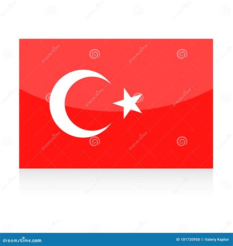 Icono Del Vector De La Bandera De Turquía Stock de ilustración ...