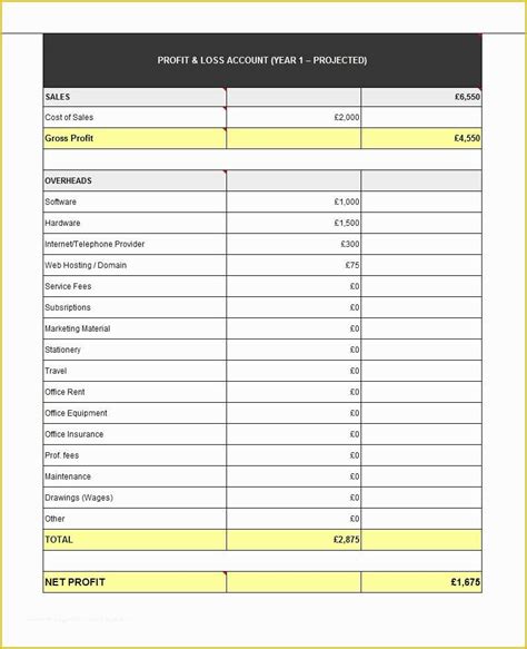 Small Business Profit and Loss Template Free Of 38 Free Profit and Loss Statement Templates ...