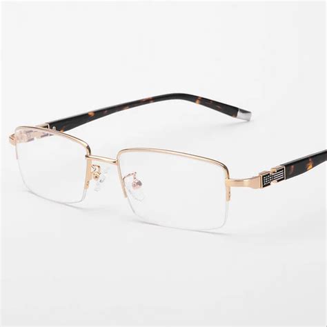 Vazrobe Gold Rimmed Glasses Frame Men Half Rim Eyeglasses Frames for Male Prescription Eyeglass ...