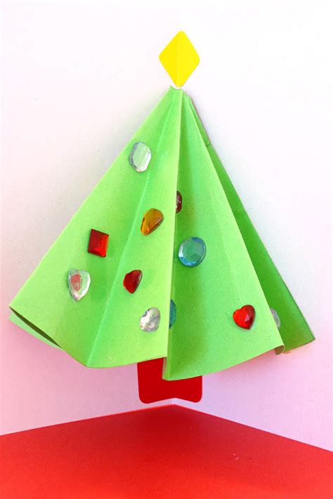 Pop Up Christmas Tree Card That Kids Can Make