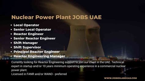 Nuclear Power Plant Jobs UAE - Join Oil and Gas