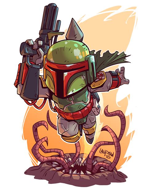 Chibi Boba Fett | Star wars cartoon, Star wars wallpaper, Star wars fan art