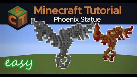 How to Build a Phoenix Statue | Minecraft Tutorial | Minecraft statues ...