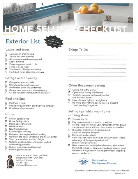 Free Home Selling Checklist for Snohomish County Homeowners ...