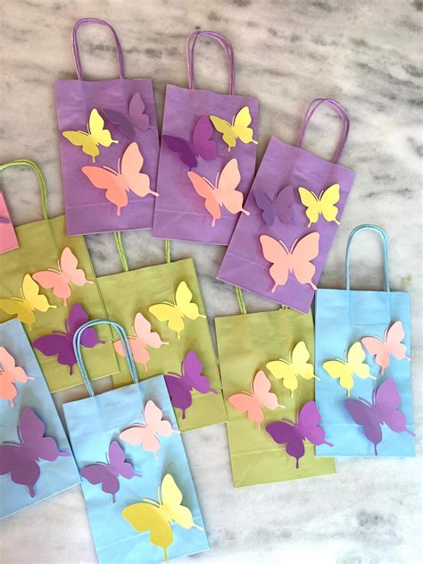 12 Butterfly Birthday Party Favors Treat Bags Medium Party - Etsy