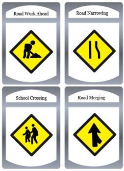 Road Signs Flashcards and Matching by Adaptive Tasks | TpT