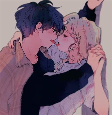 Anime kissing ( show me ur tongue 👅💦 )