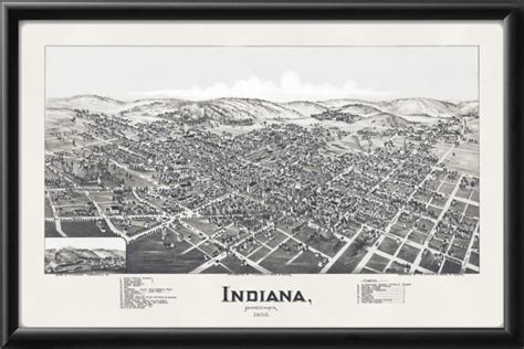 Indiana PA 1900 Restored Map | Vintage City Maps