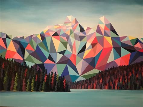 Polygon Landscape Paintings Highlight the Geometry of Mountains