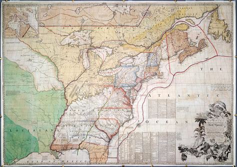 Map: North America, 1775 Painting by John Mitchell - Pixels