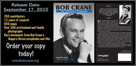 Bob Crane: Life & Legacy: Bob Crane's New Biography—Only a Few Weeks Away!