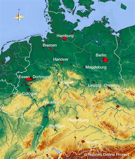 Political Map of Germany - Nations Online Project