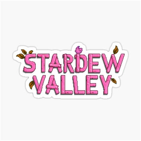 "Stardew Valley Pink Logo" Sticker for Sale by vicorrin | Redbubble